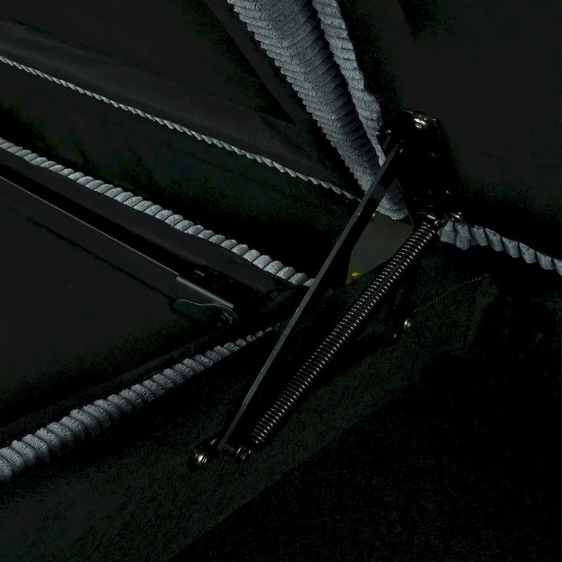 Canapé d'angle réversible avec méridienne de rangement, ports USB et porte-gobelets