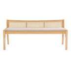 Banc en rotin tressé encadré - 52,5 - Beige