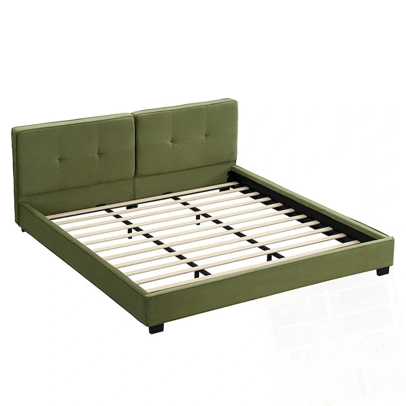 King Size Velvet Bed Frames Upholstered Platform Bed