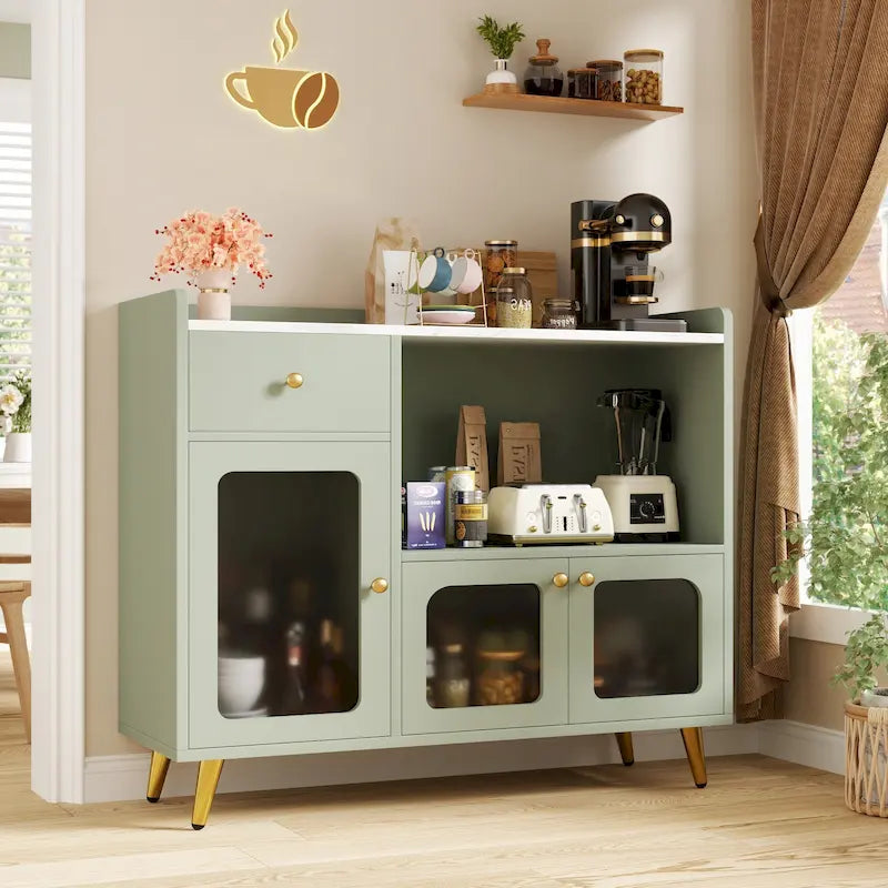 Bahuts et buffets avec porte en acrylique, armoires de cuisine, tables de bar en bois