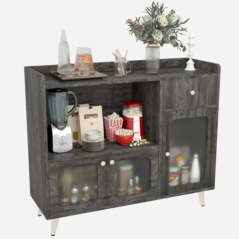 Bahuts et buffets avec porte en acrylique, armoires de cuisine, tables de bar en bois