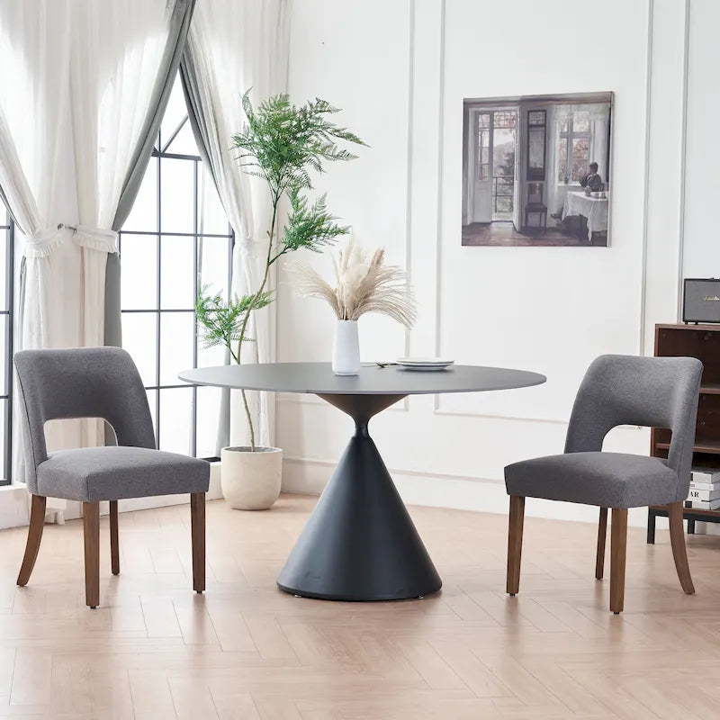 Chaise de salle à manger avec dossier rembourré (lot de 2)
