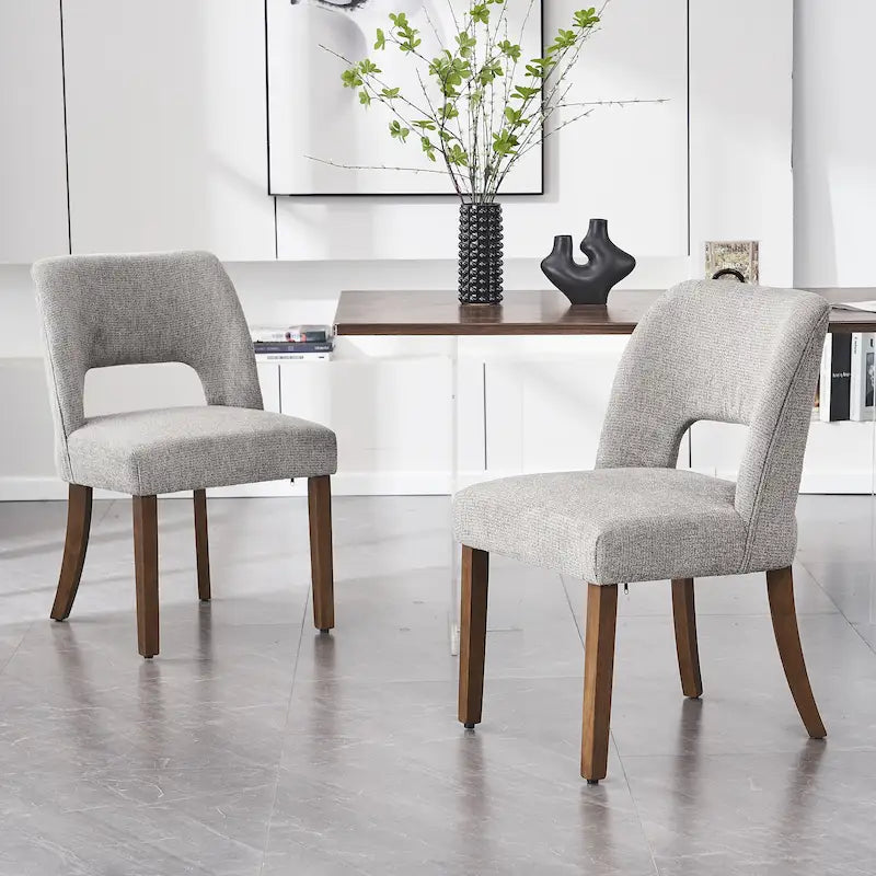 Chaise de salle à manger avec dossier rembourré (lot de 2)