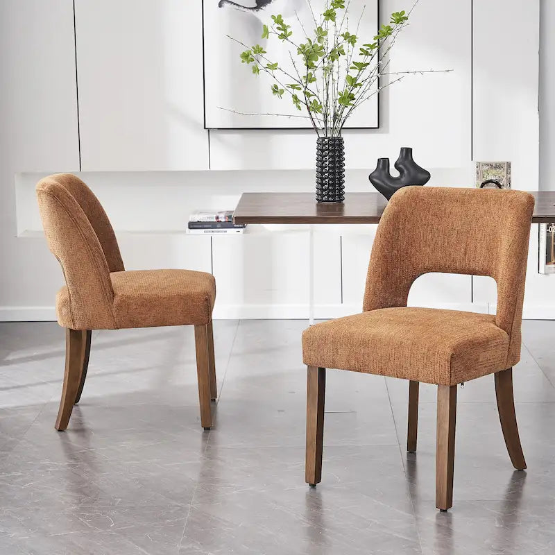 Chaise de salle à manger avec dossier rembourré (lot de 2)