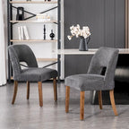 Chaise de salle à manger avec dossier rembourré (lot de 2)