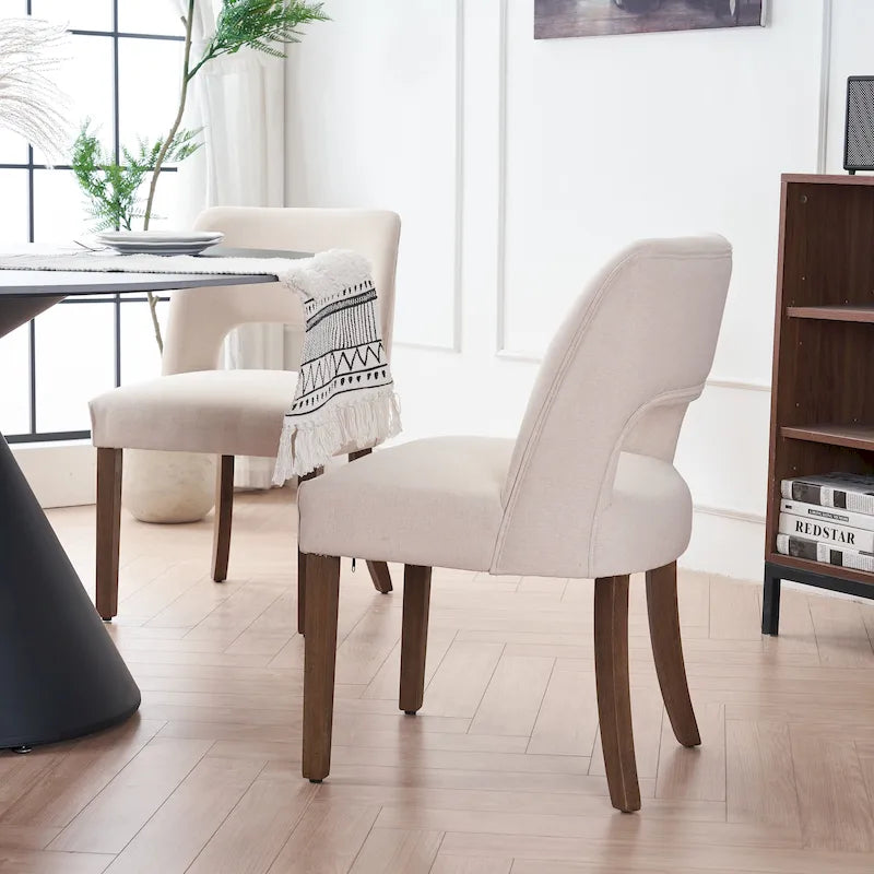 Chaise de salle à manger avec dossier rembourré (lot de 2)