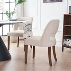 Chaise de salle à manger avec dossier rembourré (lot de 2)