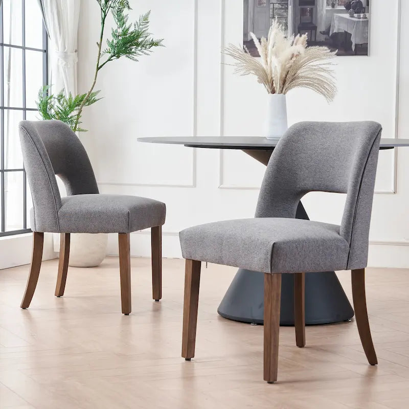 Chaise de salle à manger avec dossier rembourré (lot de 2)