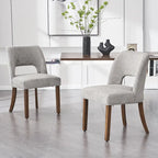 Chaise de salle à manger avec dossier rembourré (lot de 2)