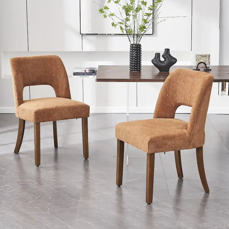 Chaise de salle à manger avec dossier rembourré (lot de 2)