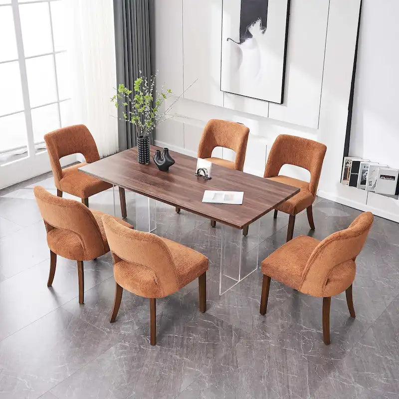 Chaise de salle à manger avec dossier rembourré (lot de 2)