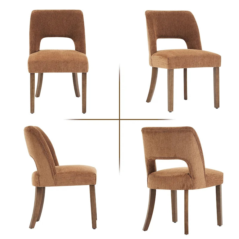 Chaise de salle à manger avec dossier rembourré (lot de 2)