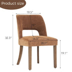 Chaise de salle à manger avec dossier rembourré (lot de 2)