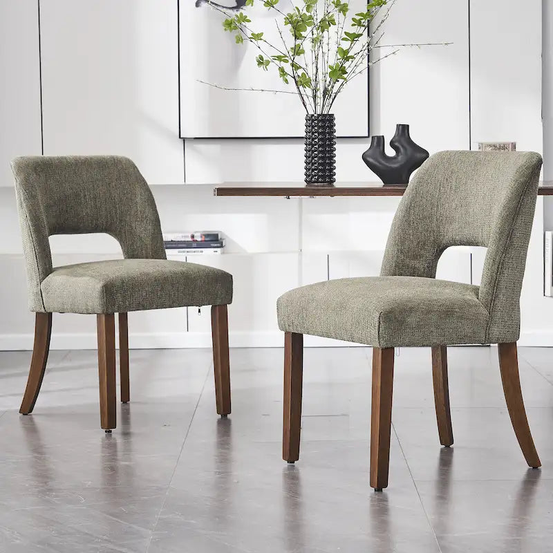 Chaise de salle à manger avec dossier rembourré (lot de 2)