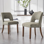 Chaise de salle à manger avec dossier rembourré (lot de 2)