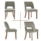 Chaise de salle à manger avec dossier rembourré (lot de 2)