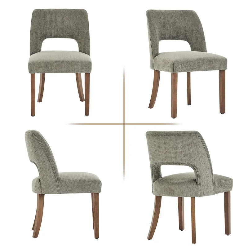 Chaise de salle à manger avec dossier rembourré (lot de 2)