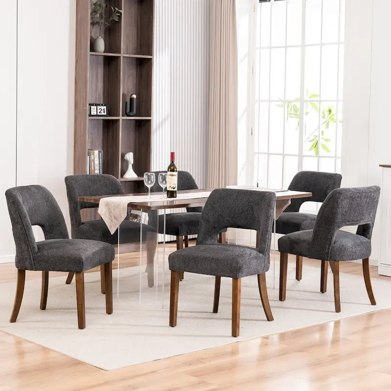 Chaise de salle à manger avec dossier rembourré (lot de 2)