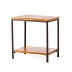 Table d'appoint Ronan en bois et métal style campagnard