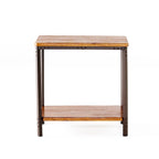 Table d'appoint Ronan en bois et métal style campagnard