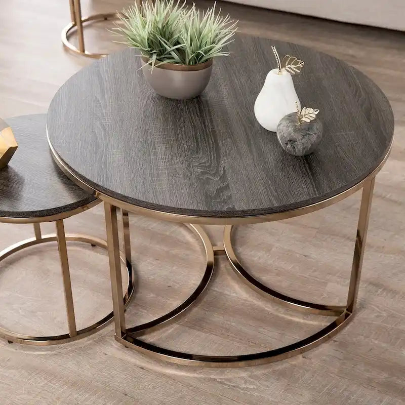 Table basse gigogne ronde 3 pièces