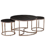 Table basse gigogne ronde 3 pièces