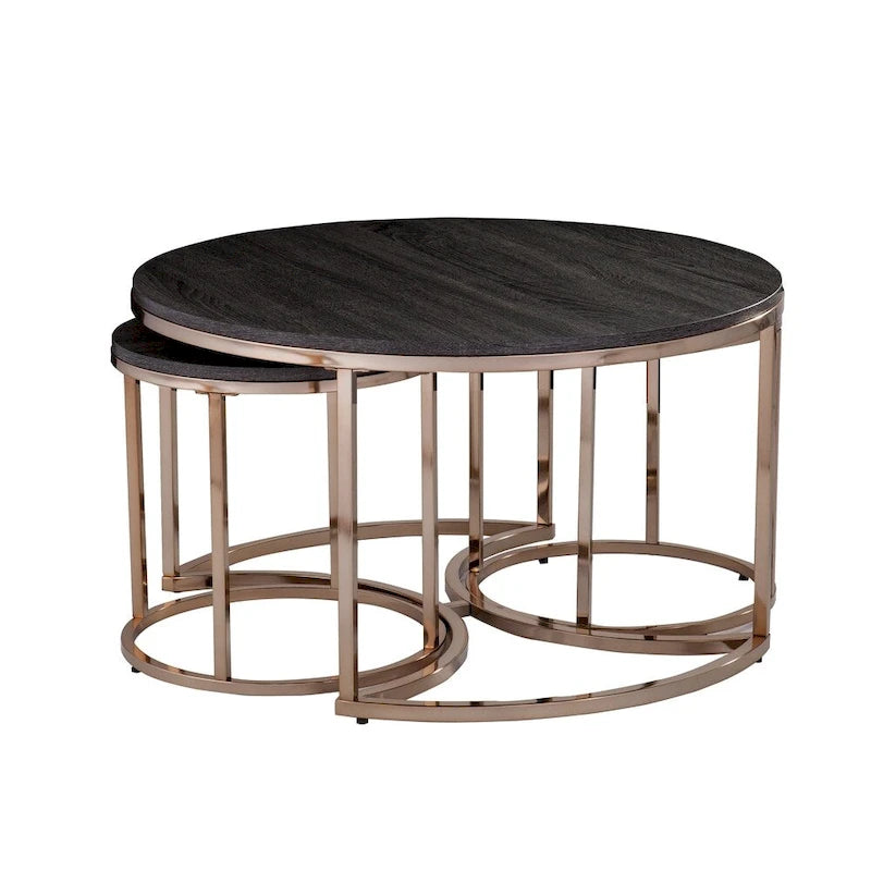 Table basse gigogne ronde 3 pièces