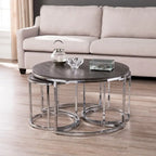 Table basse gigogne ronde 3 pièces
