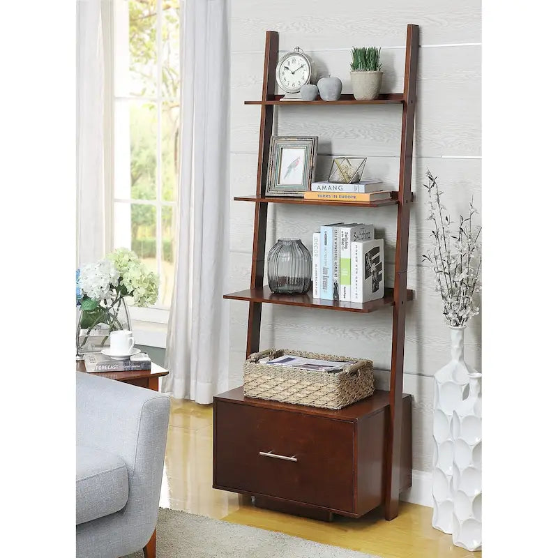 Étagère échelle avec tiroir-classeur American Heritage de Convenience Concepts