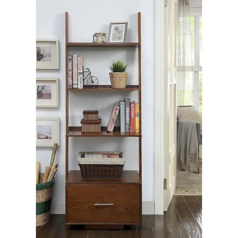 Étagère échelle avec tiroir-classeur American Heritage de Convenience Concepts
