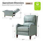 Modern leather chaise lounge with studded embellishments, featuring an adjustable footrest, two-piece .