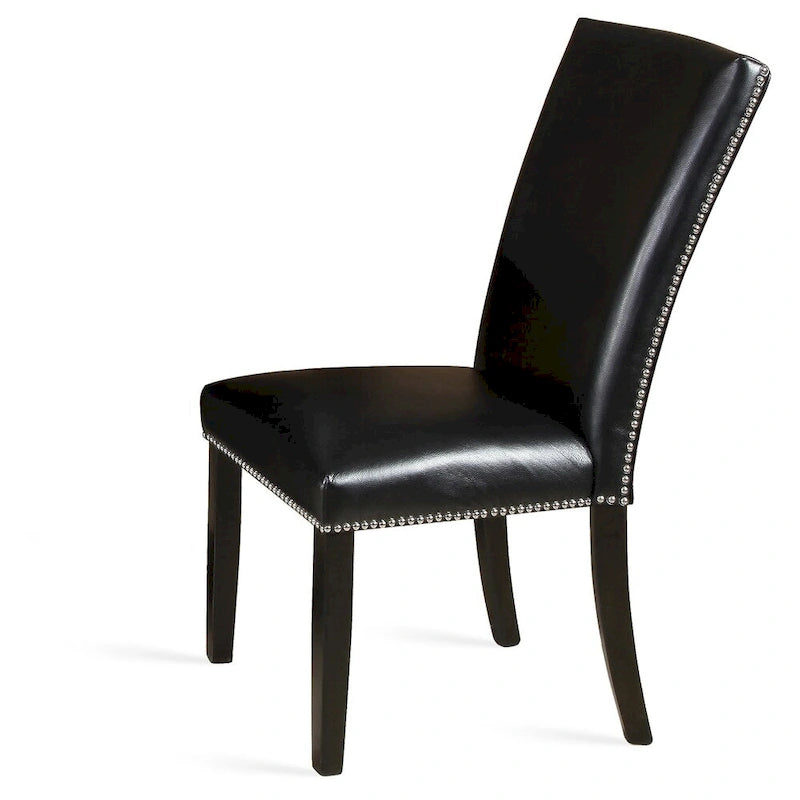 Black Dining Chair with Nailheads ( of 2)