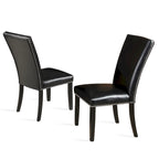 Chaise de salle à manger noire avec clous décoratifs (lot de 2)