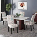 Chaises de salle à manger tapissées à motifs (lot de 4).