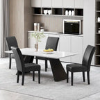Chaises de salle à manger tapissées à motifs (lot de 4).