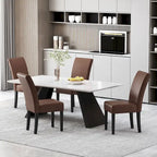 Chaises de salle à manger tapissées à motifs (lot de 4).