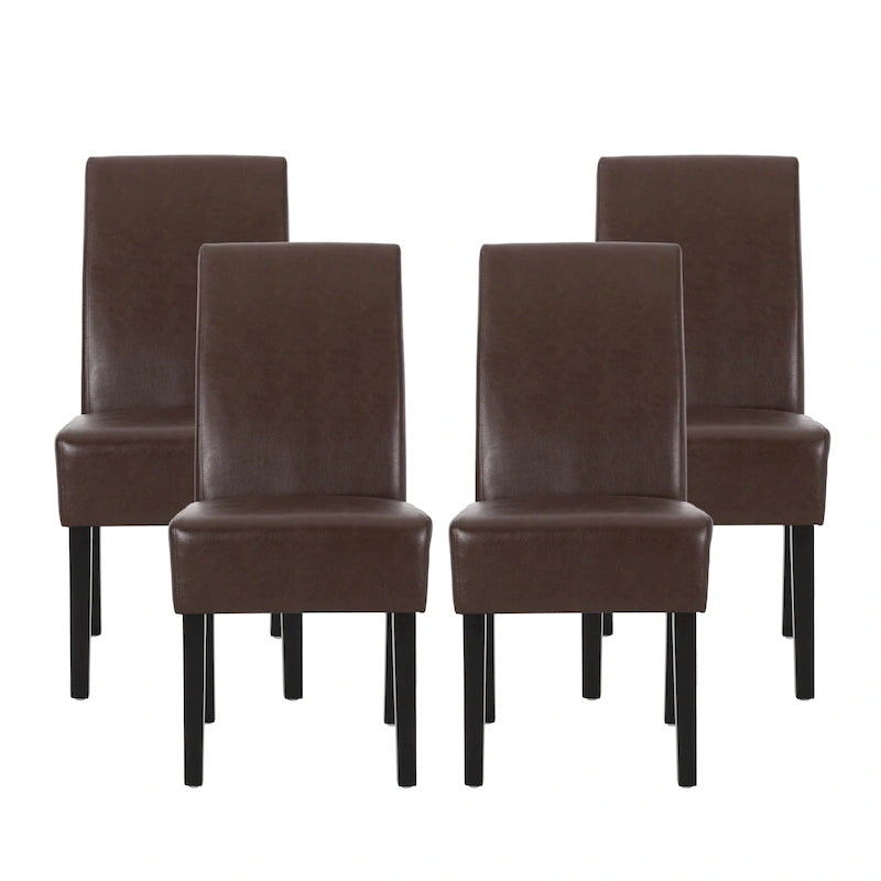 Chaises de salle à manger tapissées à motifs (lot de 4).