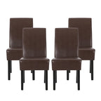 Chaises de salle à manger tapissées à motifs (lot de 4).