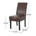 Chaises de salle à manger tapissées à motifs (lot de 4).