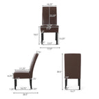 Chaises de salle à manger tapissées à motifs (lot de 4).