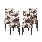 Chaises de salle à manger tapissées à motifs (lot de 4).
