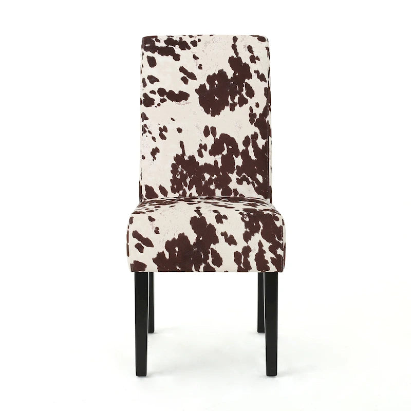 Chaises de salle à manger tapissées à motifs (lot de 4).