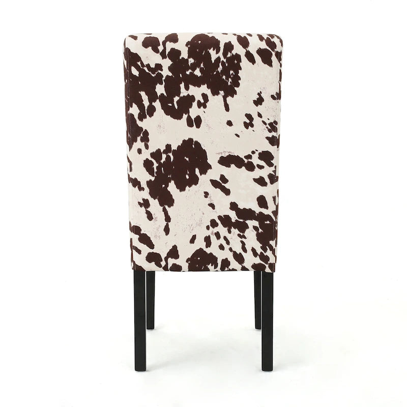 Chaises de salle à manger tapissées à motifs (lot de 4).