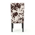 Chaises de salle à manger tapissées à motifs (lot de 4).