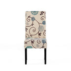 Chaises de salle à manger tapissées à motifs (lot de 4).