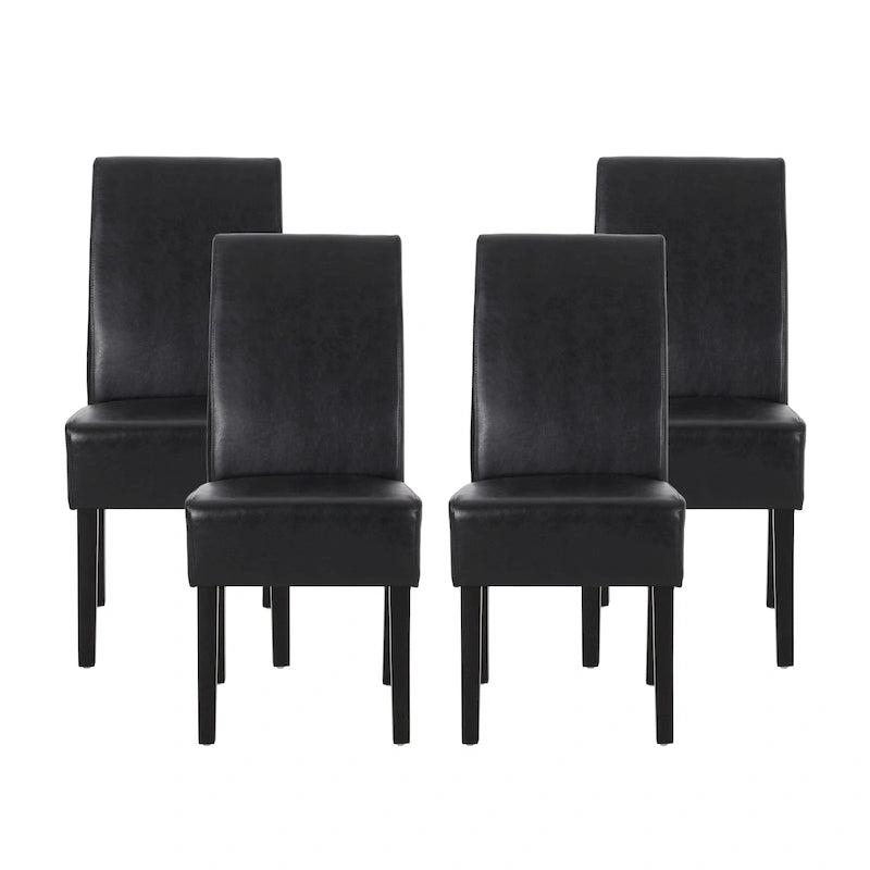Chaises de salle à manger tapissées à motifs (lot de 4).