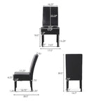 Chaises de salle à manger tapissées à motifs (lot de 4).