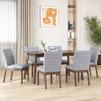 Chaises de salle à manger capitonnées (lot de 6).