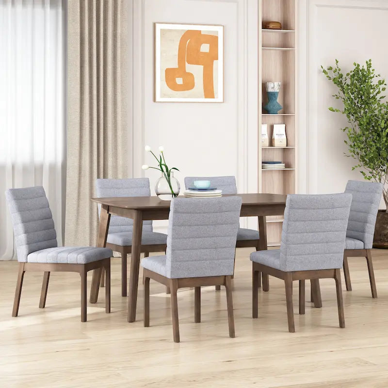 Chaises de salle à manger capitonnées (lot de 6).