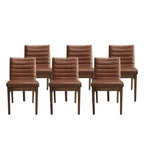 Chaises de salle à manger capitonnées (lot de 6).